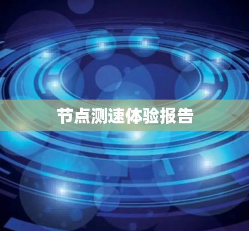 节点测速体验报告