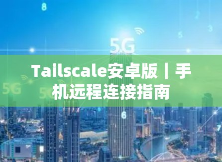 Tailscale安卓版｜手机远程连接指南