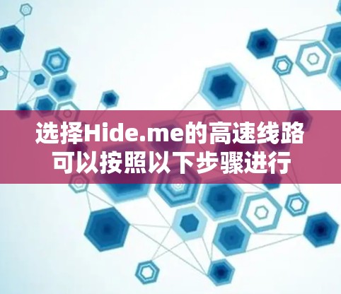 选择Hide.me的高速线路可以按照以下步骤进行