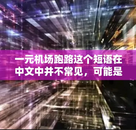 一元机场跑路这个短语在中文中并不常见，可能是一个误解或者错误的用法。以下是对其可能含义的分析